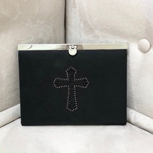 Pink & Black Rhinestone Cross Photo Album
